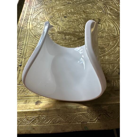 White Tory Burch Acrylic Cuff Bracelet logo lucite wide small - Picture 11 of 16